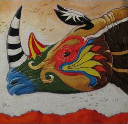 click here to view larger image of Butterfly Rhino (hand painted canvases)