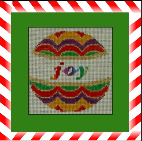 click here to view larger image of Jeweled Joy Ornament (hand painted canvases)
