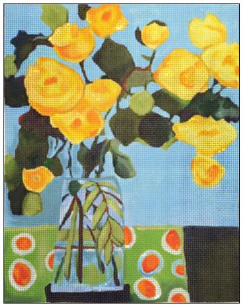 click here to view larger image of Yellow Roses (hand painted canvases)