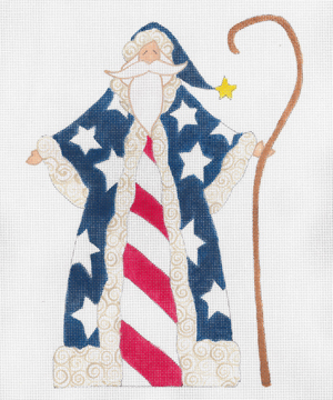 click here to view larger image of USA Flag Santa, The (hand painted canvases)