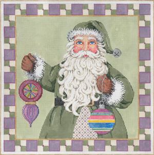 click here to view larger image of Santa Squares (hand painted canvases)