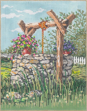 click here to view larger image of Wishing Well (hand painted canvases)