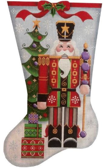 click here to view larger image of Nutcracker Stocking - 13ct (hand painted canvases)