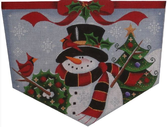 click here to view larger image of Happy Snowman Cuff - 13ct (hand painted canvases)