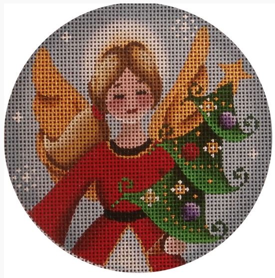 click here to view larger image of Christmas Angel Ornament (hand painted canvases)