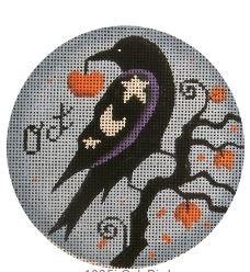 click here to view larger image of October Bird Ornament (hand painted canvases)