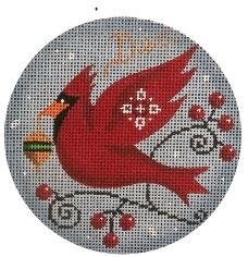 click here to view larger image of December Bird Ornament (hand painted canvases)