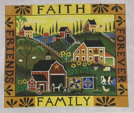 click here to view larger image of Faith and Family (hand painted canvases)