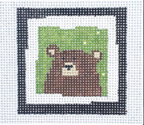 click here to view larger image of Brown Bear Green (hand painted canvases)