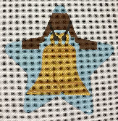 click here to view larger image of Liberty Bell Star (hand painted canvases)