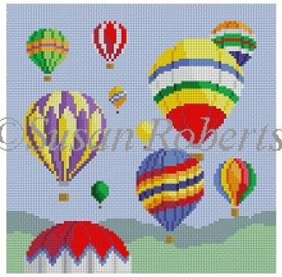 click here to view larger image of Hot Air Balloons (hand painted canvases)