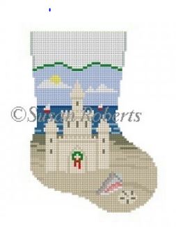 click here to view larger image of Sandcastle Mini Sock (hand painted canvases)