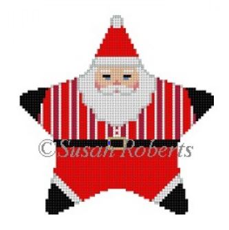 click here to view larger image of Star Santa Red Stripe Shirt (hand painted canvases)