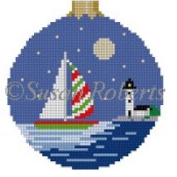 click here to view larger image of Christmas Sail (hand painted canvases)