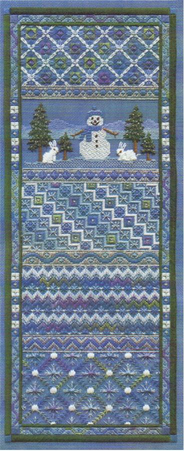 click here to view larger image of Snowman Panel (counted canvas work)