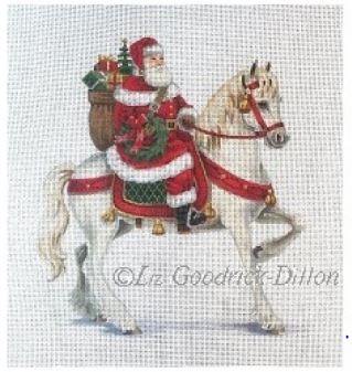 click here to view larger image of Santa Horseman (hand painted canvases)