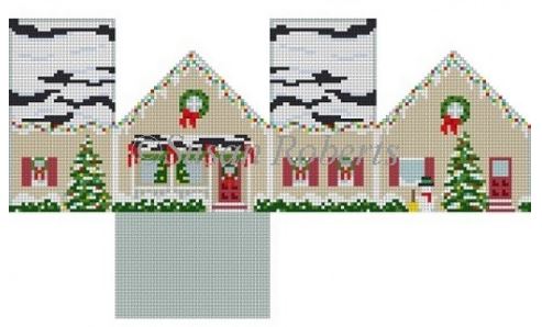 click here to view larger image of White Christmas House (hand painted canvases)