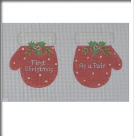 click here to view larger image of First Christmas As A Pair (printed canvas)