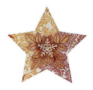 click here to view larger image of Golden Snowflake Star 2 (hand painted canvases)