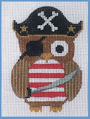 click here to view larger image of Pirate Owl (hand painted canvases)