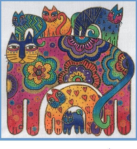 click here to view larger image of Bohemian Cats (hand painted canvases)