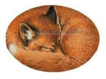 click here to view larger image of Sleeping Fox - 18ct (hand painted canvases)