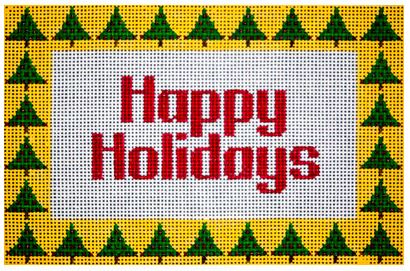 click here to view larger image of Happy Holidays (hand painted canvases)