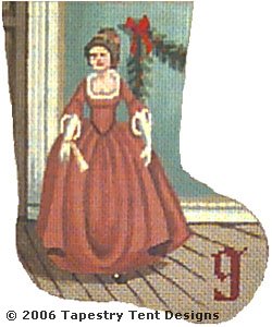 click here to view larger image of Lady Dancing - Day 9 Mini Stocking (hand painted canvases)