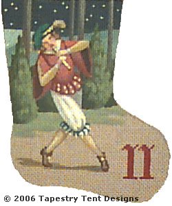 click here to view larger image of Piper Piping - Day 11 Mini Stocking (hand painted canvases)