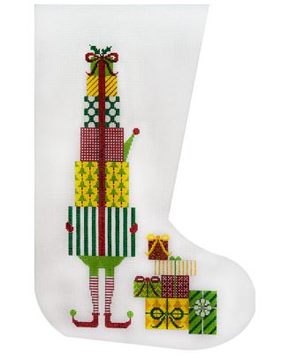 click here to view larger image of Santa With Packages Stocking (hand painted canvases)
