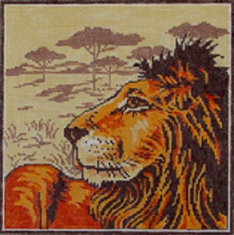click here to view larger image of Graphic Lion (hand painted canvases)