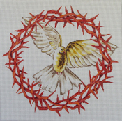 click here to view larger image of Dove/Crown of Thorns (hand painted canvases)