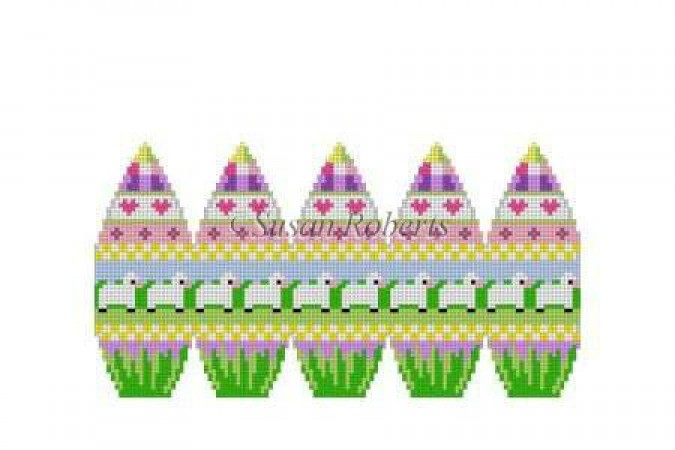 click here to view larger image of Lamb Row - 3D Egg (hand painted canvases)