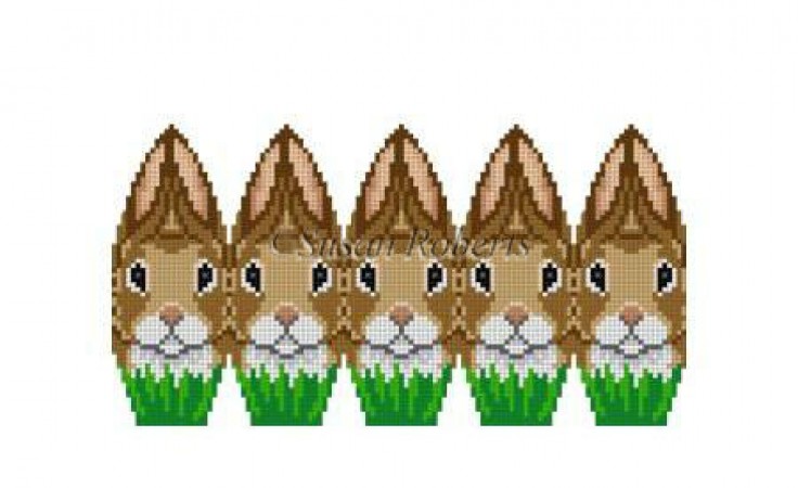 click here to view larger image of Rabbit Huddle - 3D Egg (hand painted canvases)