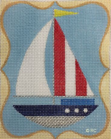 click here to view larger image of Sailboat (hand painted canvases)