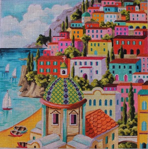 click here to view larger image of Greek Island Landscape (hand painted canvases)
