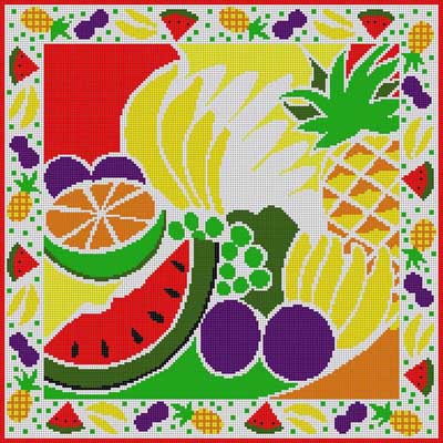 click here to view larger image of Fruit Collage (hand painted canvases)