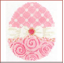 click here to view larger image of Cotton Candy Ribbon Egg (hand painted canvases)