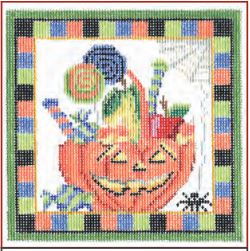 click here to view larger image of October Halloween Basket (hand painted canvases)