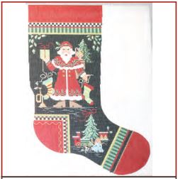 click here to view larger image of Norwegian Santa Stocking (hand painted canvases)