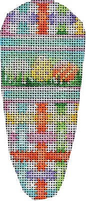 click here to view larger image of Eggs/Woven Ribbons Carrot (hand painted canvases)
