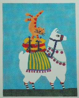 click here to view larger image of Cat And Llama (hand painted canvases)