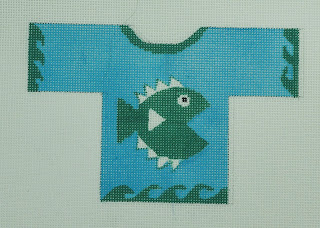 click here to view larger image of Happy Fish Sweater (hand painted canvases)