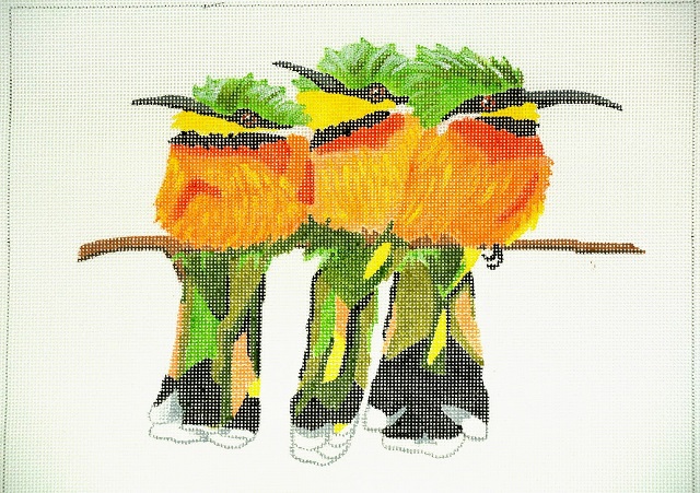 click here to view larger image of Little Bee Eaters (hand painted canvases)