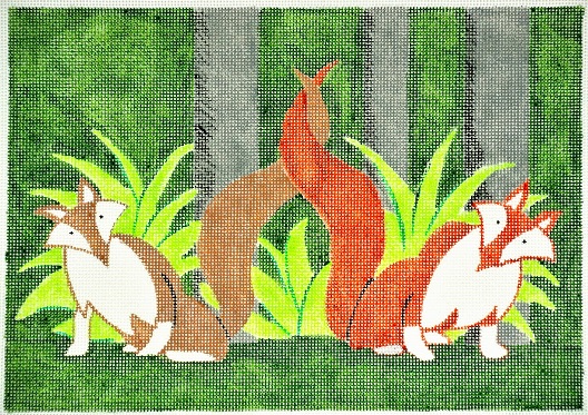 click here to view larger image of Foxy Tale (hand painted canvases)