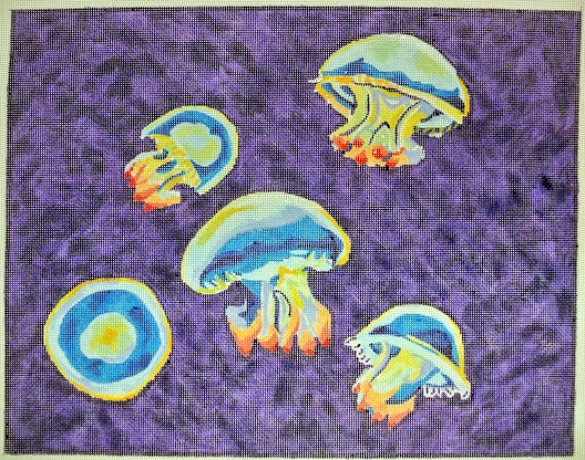click here to view larger image of Five Jellies (hand painted canvases)