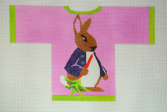 click here to view larger image of Vested Rabbit Sweater (hand painted canvases)