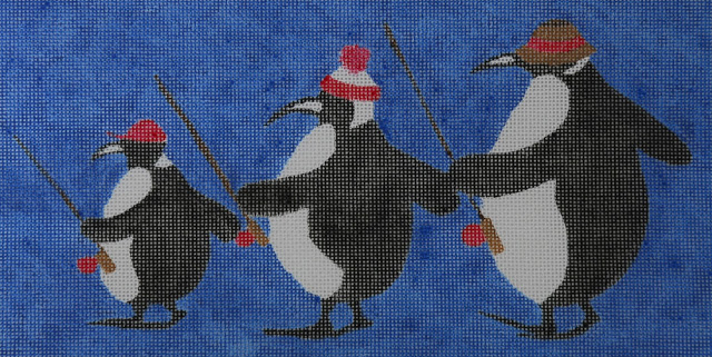 click here to view larger image of Fishing Penguins (hand painted canvases)