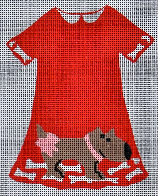 click here to view larger image of Doggy Dress (hand painted canvases)