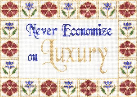 click here to view larger image of Never Economize (hand painted canvases)